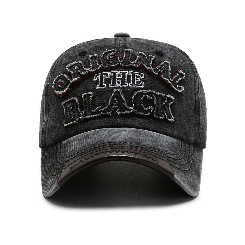 Original The Black Retro Contrasting Letter Embroidered Baseball Cap - Image 3