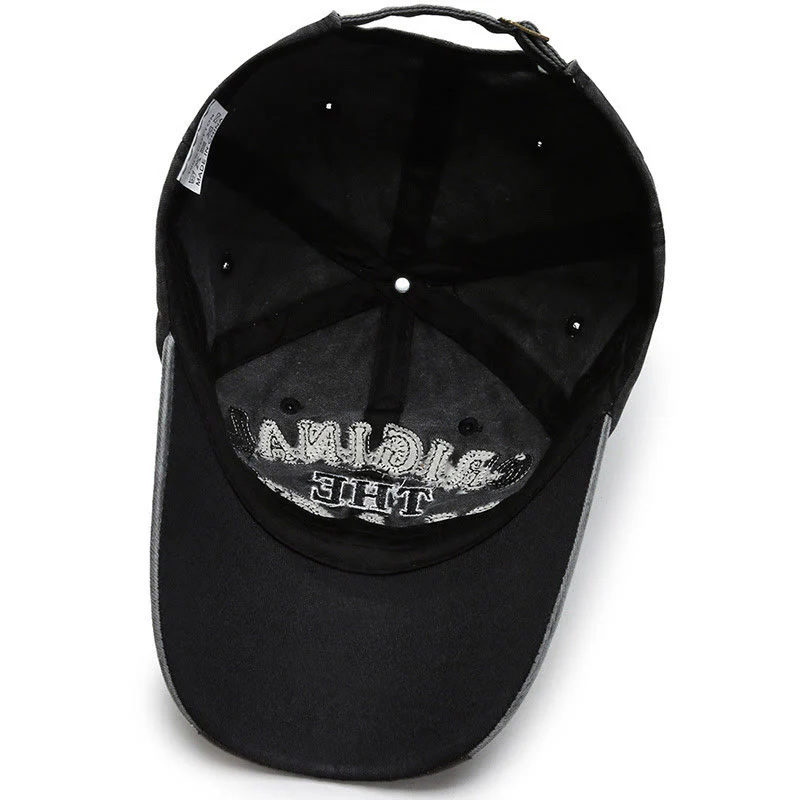 Original The Black Retro Contrasting Letter Embroidered Baseball Cap - Image 5