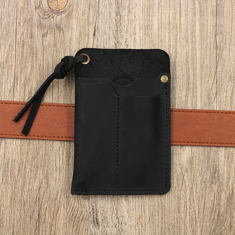 Outdoor Carry Handy Portable EDC Leather Belt Bag - Image 15