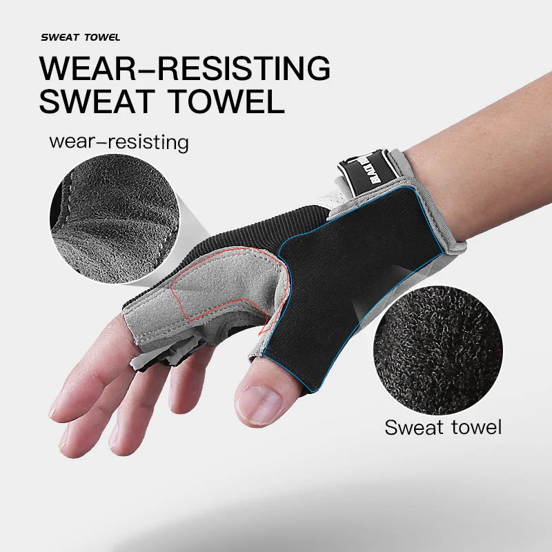 Outdoor Cycling Unisex Anti-Slip Half finger Gloves - Image 8