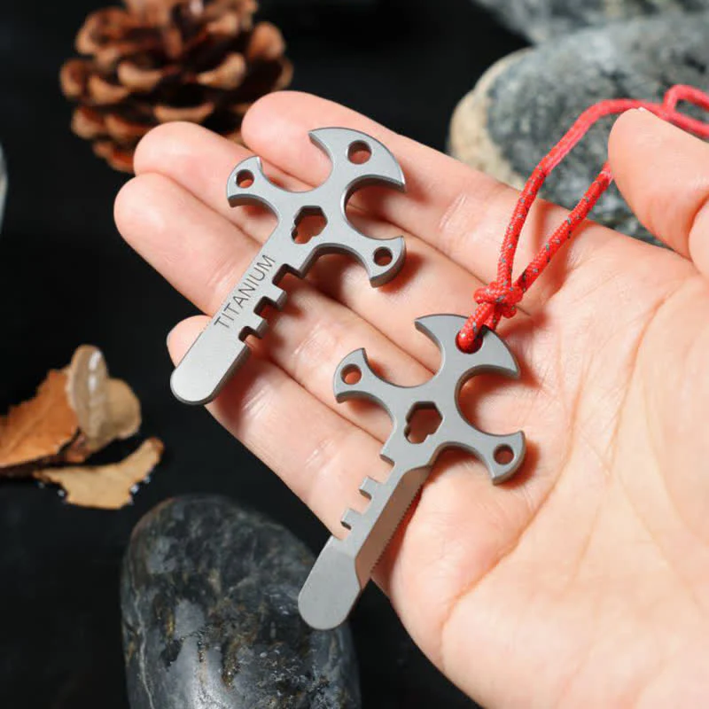 Outdoor Portable Mini Crowbar Bottle Opener Cross EDC Keychain - Image 2