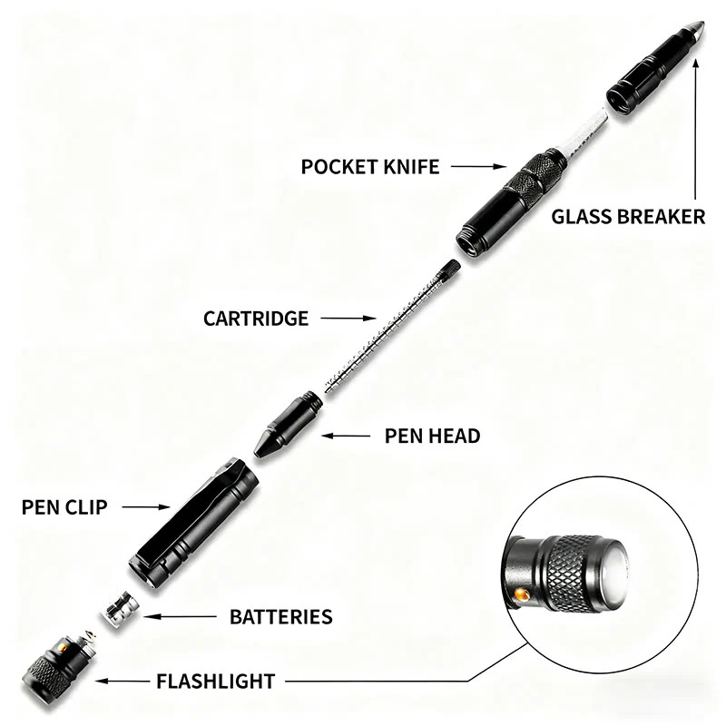 Outdoor Self-Protection Window-Breaker Small Knife Tactical Pen - Image 4