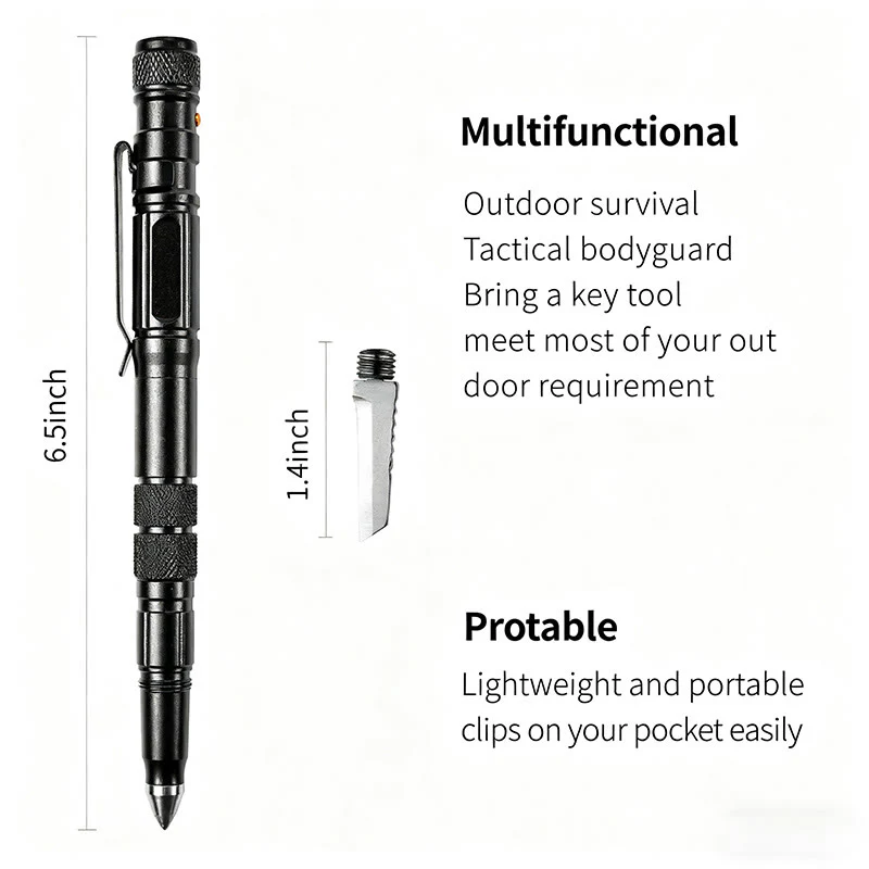 Outdoor Self-Protection Window-Breaker Small Knife Tactical Pen - Image 5