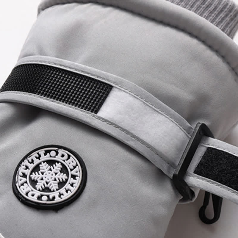 Outdoor Ski Ride Fleece Lined Waterproof Gloves - Image 7