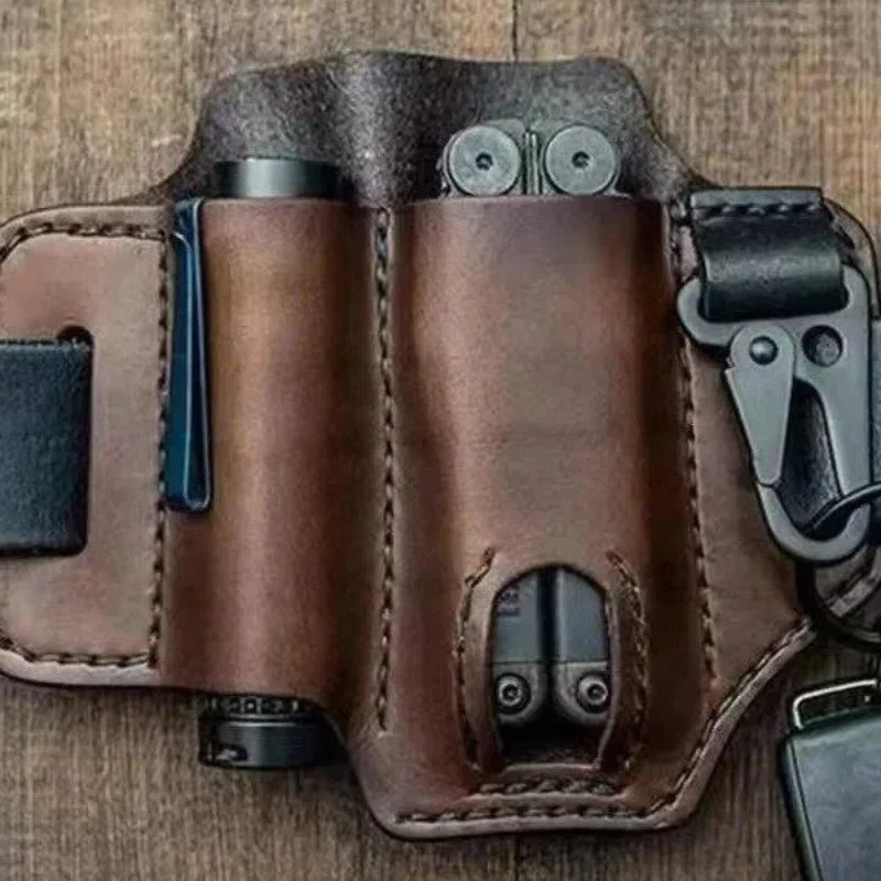 Outdoor Survival Tactical Wallet Leather Belt Bag