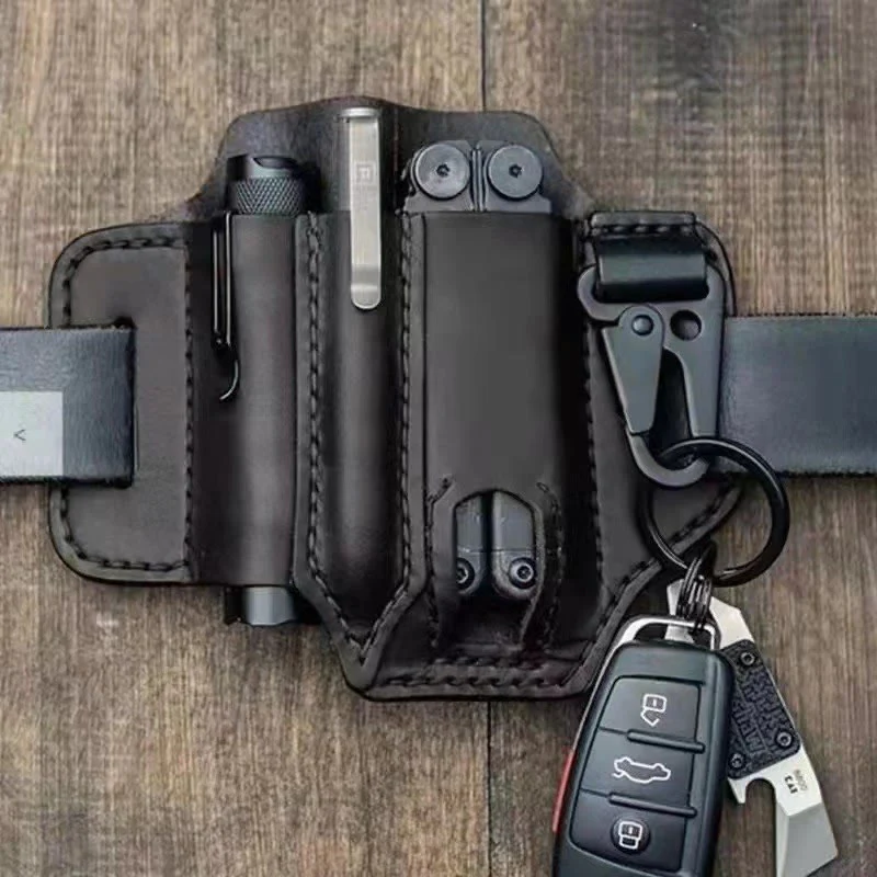 Outdoor Survival Tactical Wallet Leather Belt Bag - Image 8