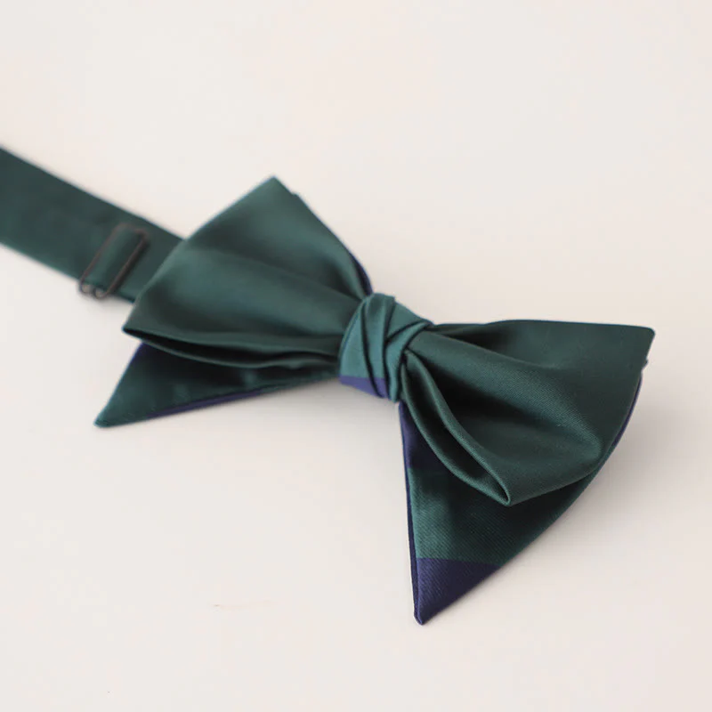 Oversized Paisley Adjustable Two-Layer Satin Bow Tie - Image 16