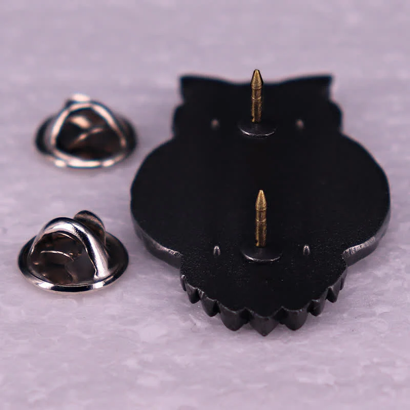 Owl Bird Talons Eyes Skull Skeleton Brooch - Image 4