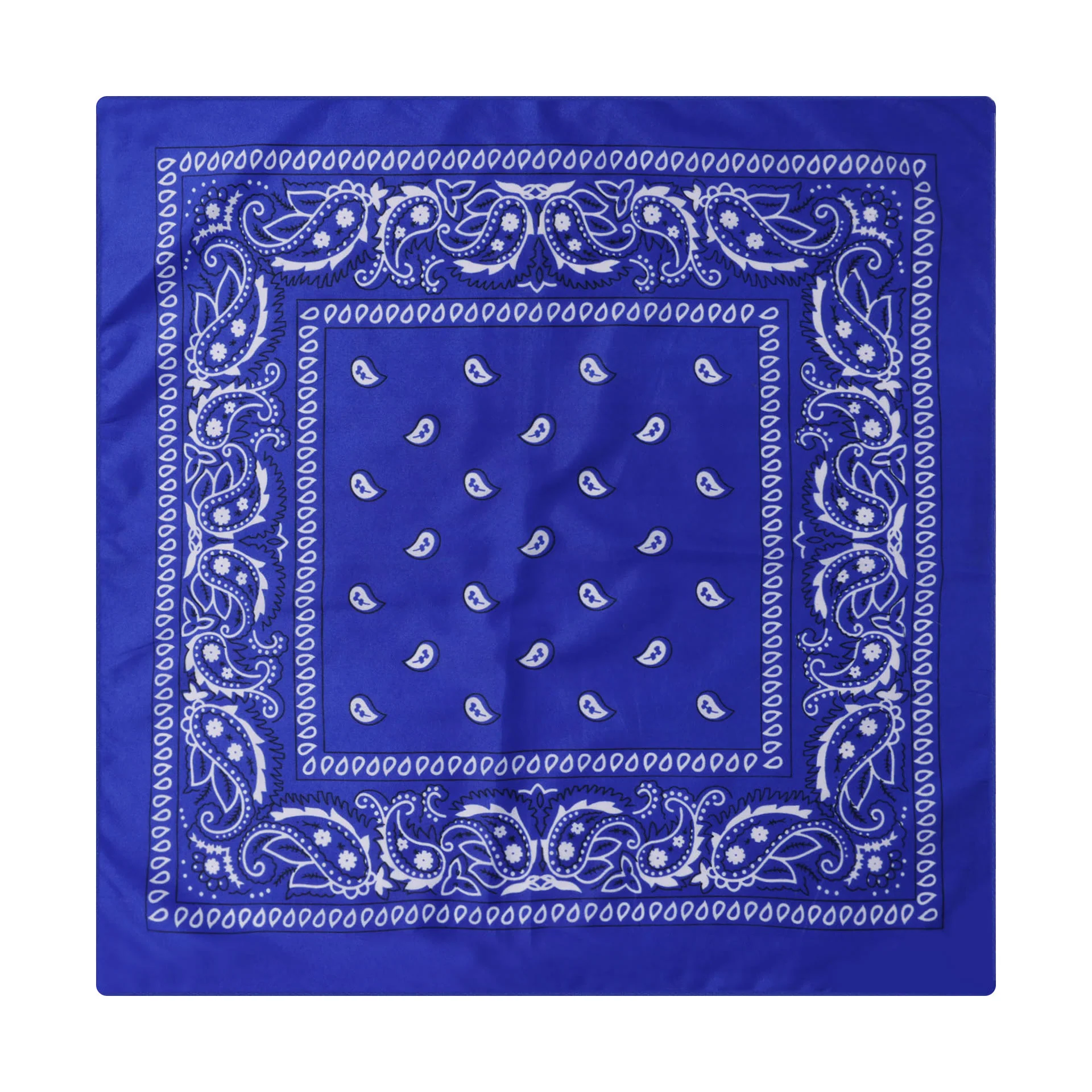 Paisley Cashew Print Pocket Square Brown Sailboat Buckle - Image 13