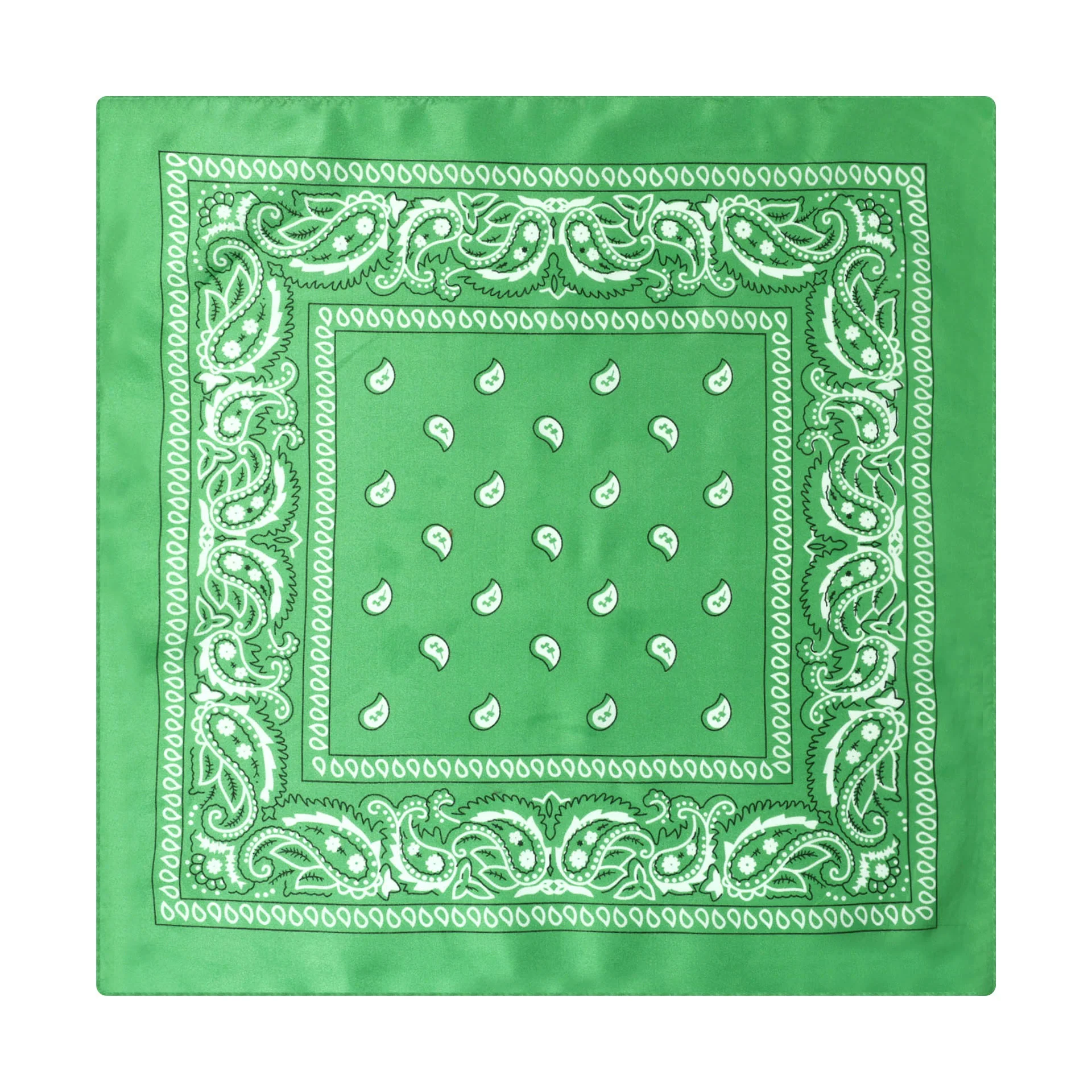 Paisley Cashew Print Pocket Square Brown Sailboat Buckle - Image 14