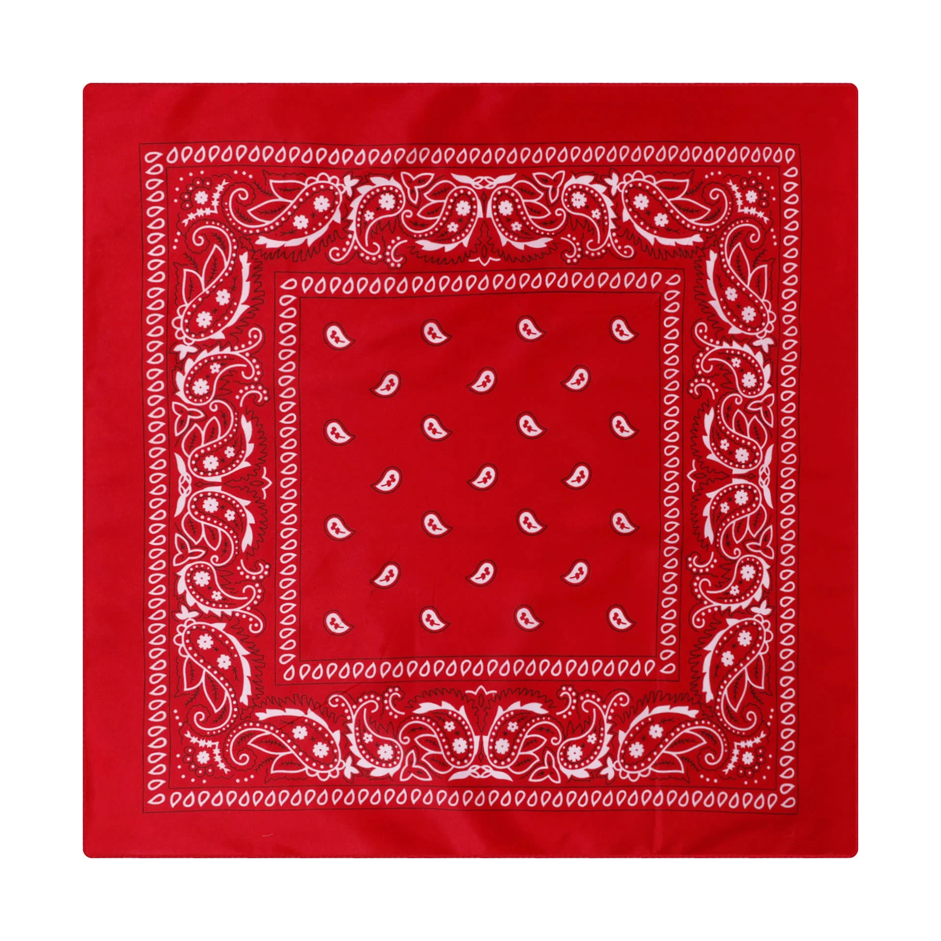 Paisley Cashew Print Pocket Square Brown Sailboat Buckle - Image 15