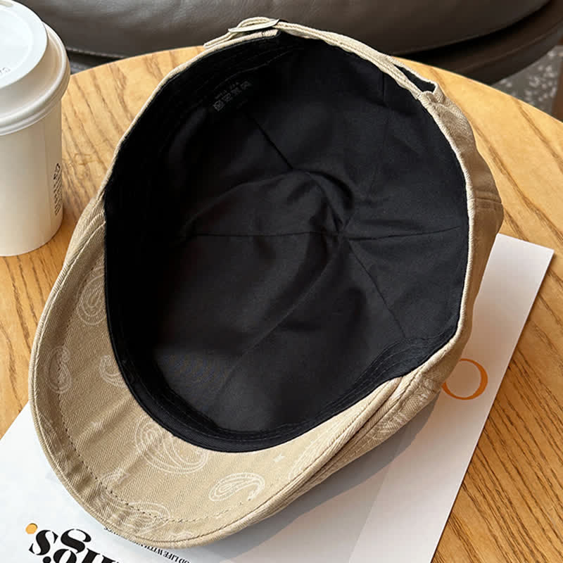Paisley Print Floral Beret Hat - Image 5