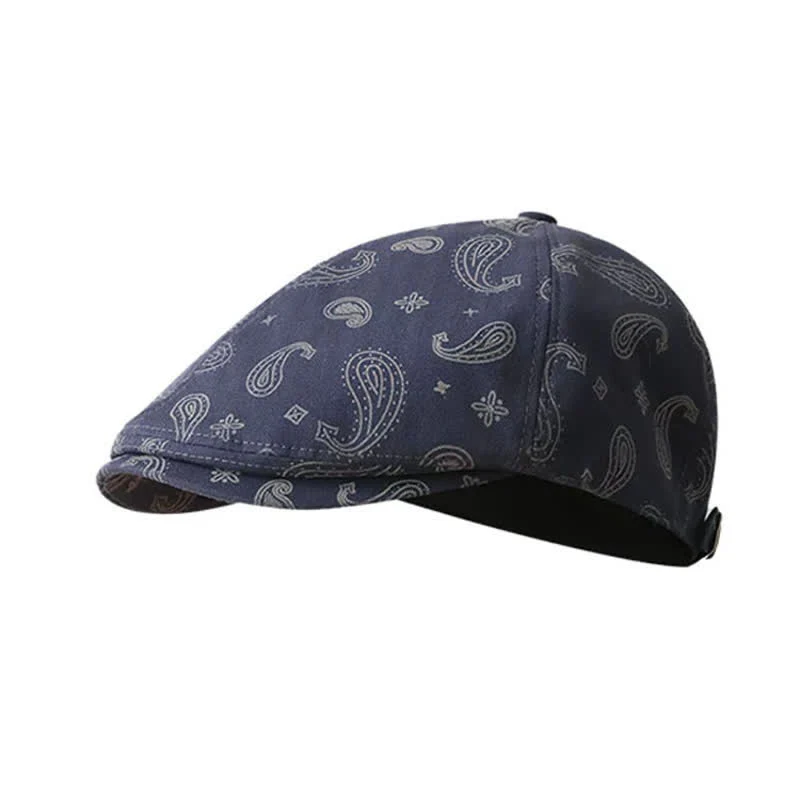 Paisley Print Floral Beret Hat - Image 7