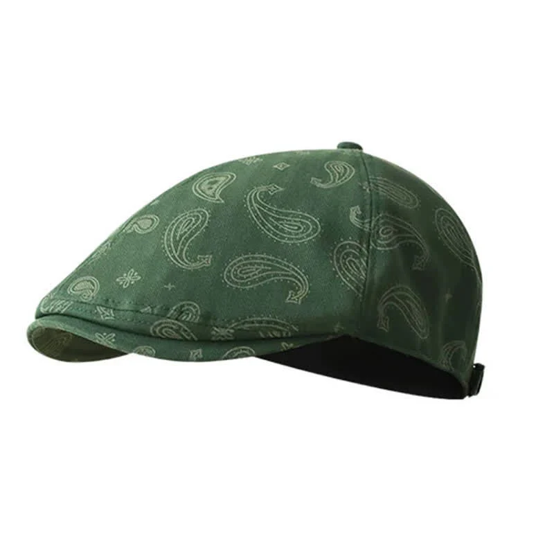 Paisley Print Floral Beret Hat - Image 8