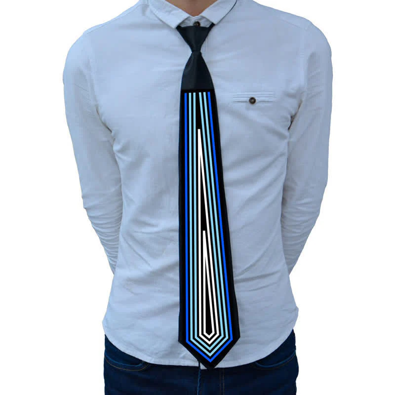 Party Voice Control Light Up Glow In Dark LED Necktie - Image 6