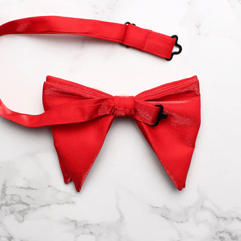Pearls Bright Oversized Pointed Bow Tie - Image 4