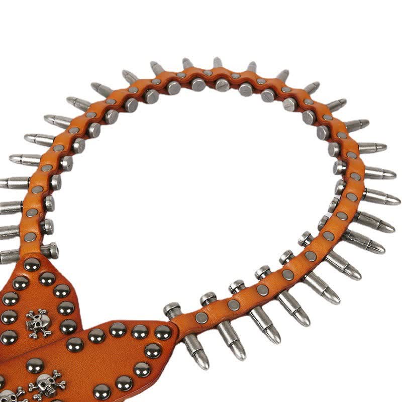 Personality Cool Bullet Rivet Leather Belt - Image 10
