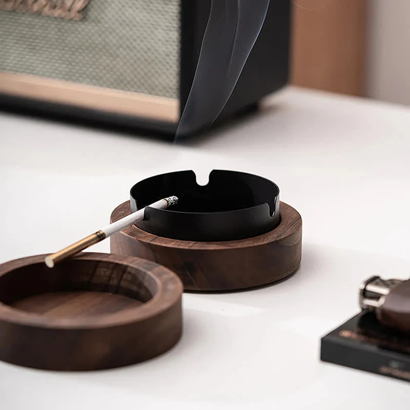 Personalized Custom Handmade Wooden Ashtray With Lid - Image 3