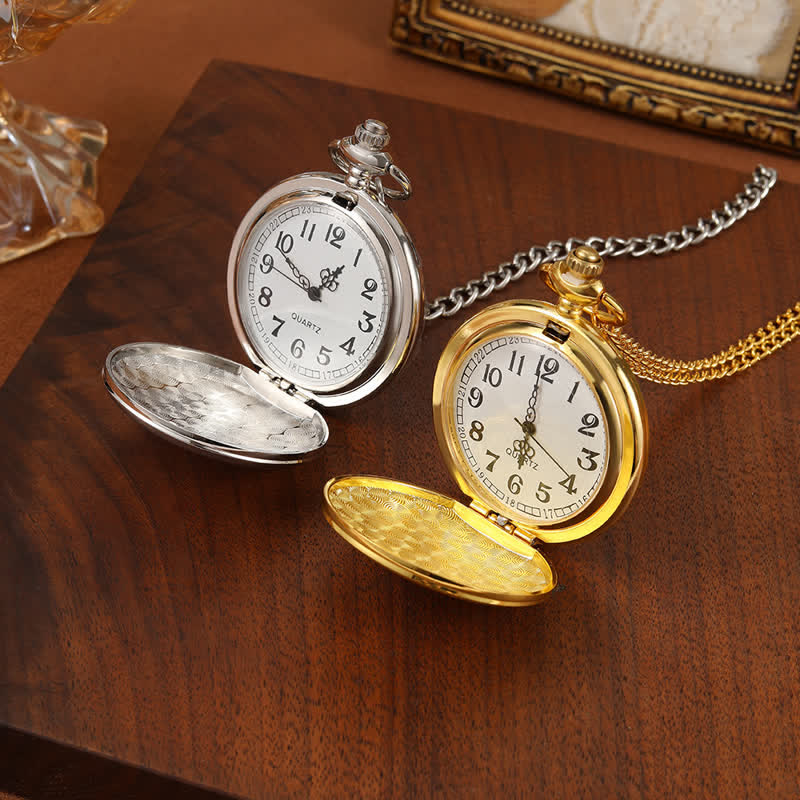 Personalized Engraved Custom Mechanical Pocket Watch - Image 2
