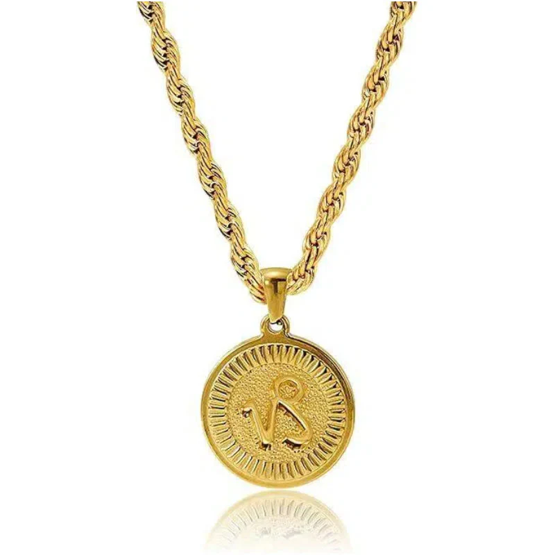 Personalized Zodiac Symbol Coin Pendant Necklace - Image 6
