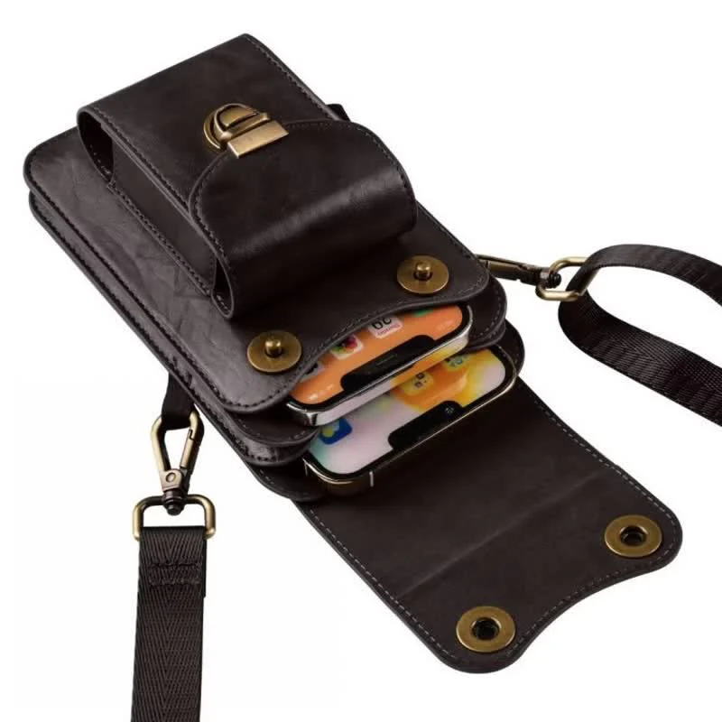 Phone Holster Crossbody Leather Belt Bag - Image 10
