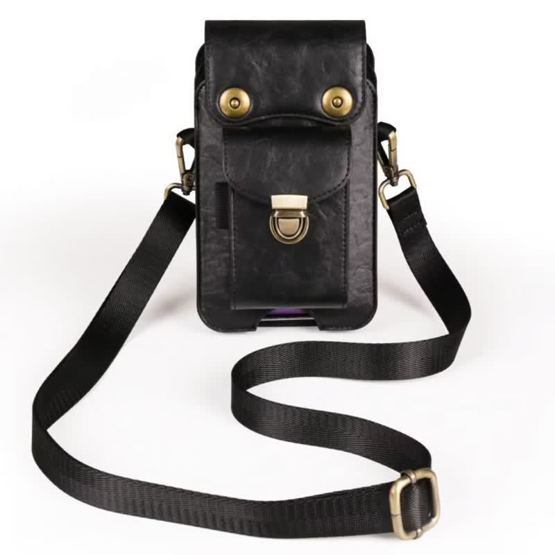 Phone Holster Crossbody Leather Belt Bag - Image 11