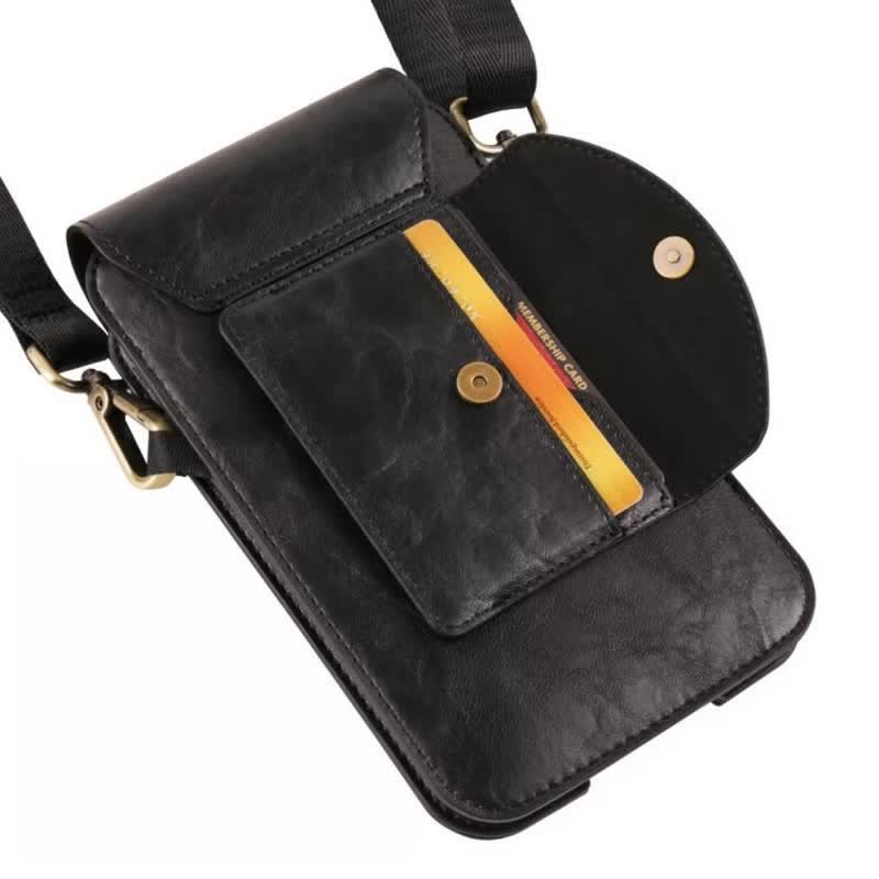 Phone Holster Crossbody Leather Belt Bag - Image 14