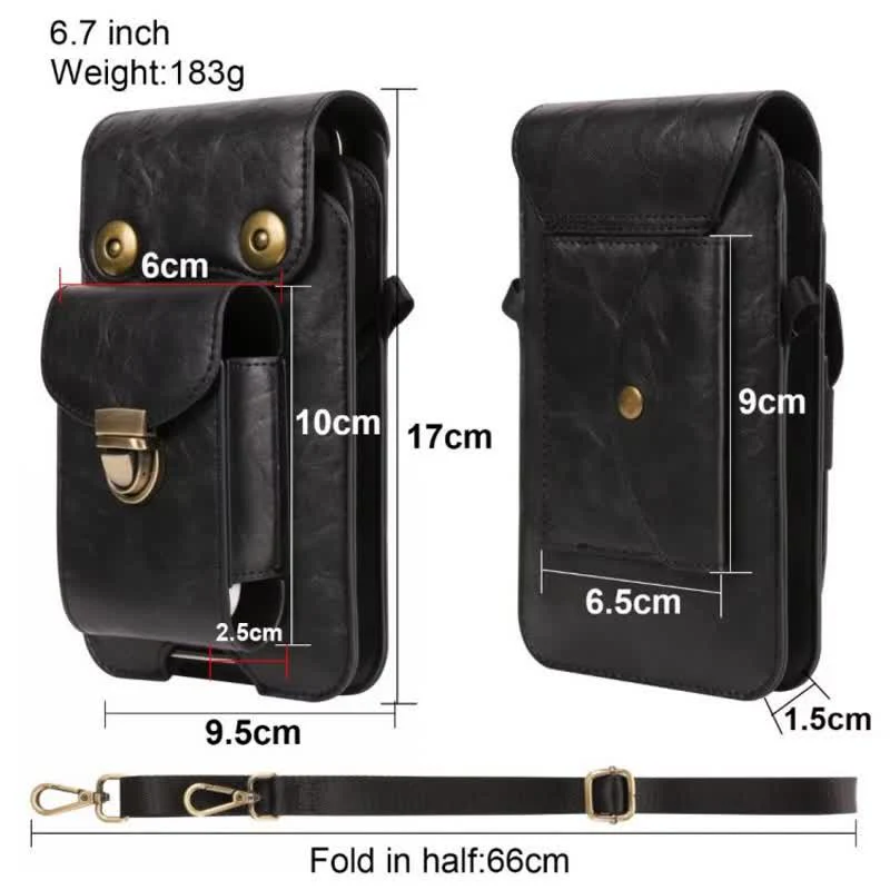 Phone Holster Crossbody Leather Belt Bag - Image 6