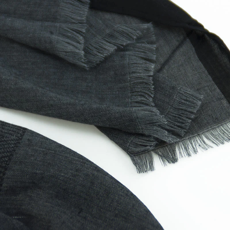 Plain Color Herringbone Pleats Light Thin Scarf - Image 10