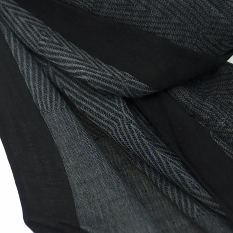 Plain Color Herringbone Pleats Light Thin Scarf - Image 12