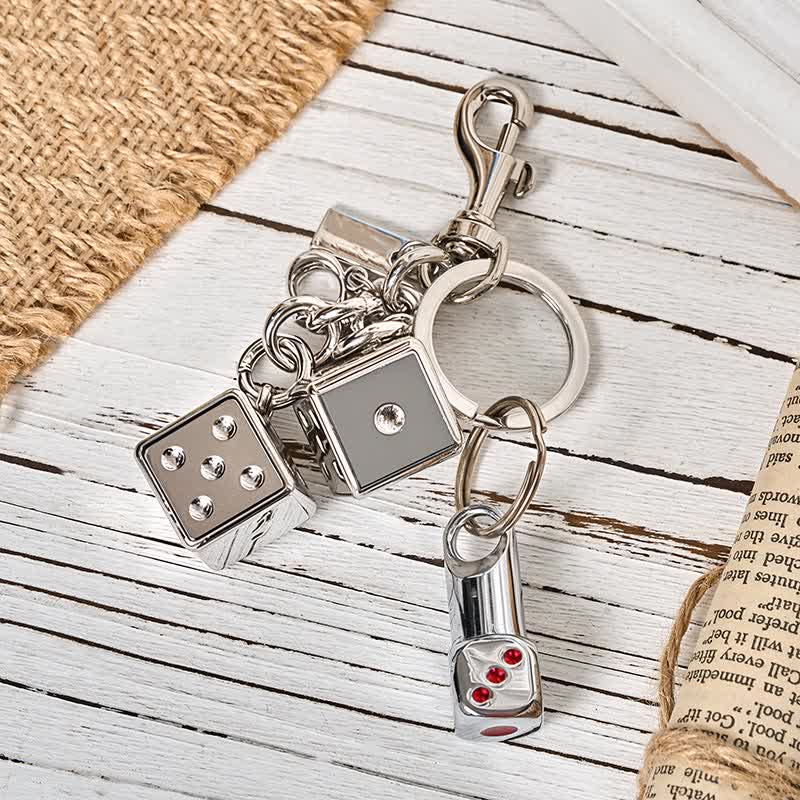 Playful Mini Dice Refillable Pocket Lighter Keychain