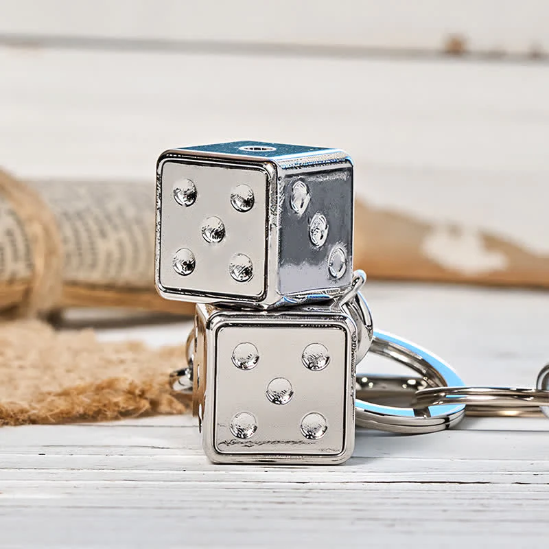 Playful Mini Dice Refillable Pocket Lighter Keychain - Image 4