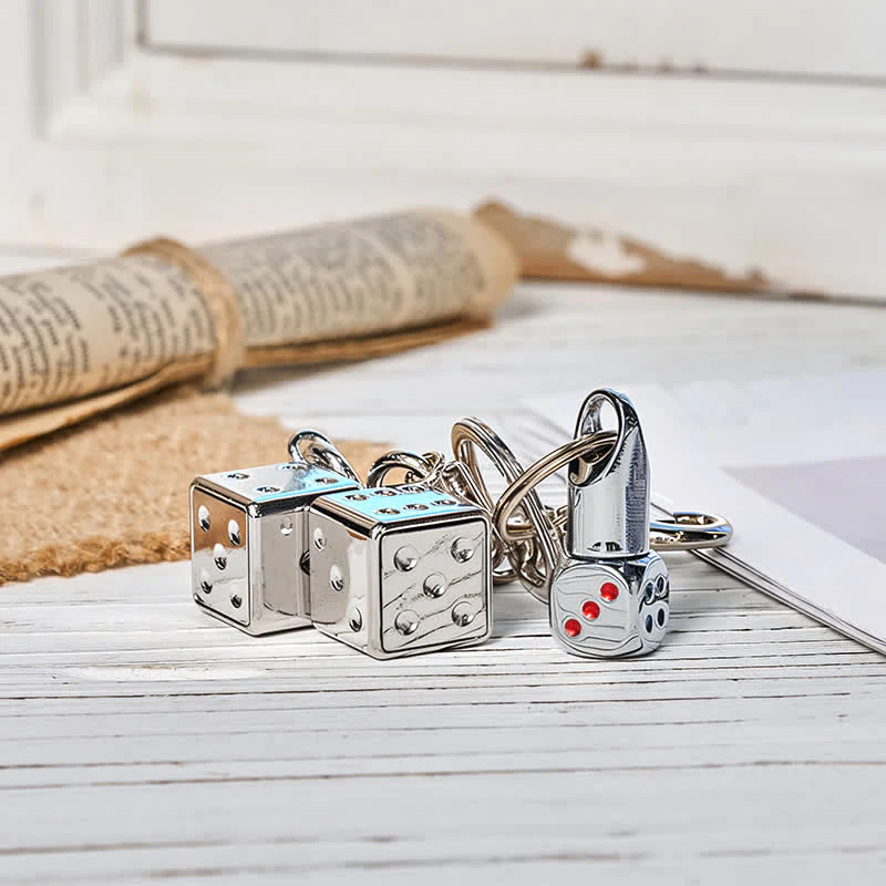Playful Mini Dice Refillable Pocket Lighter Keychain - Image 5
