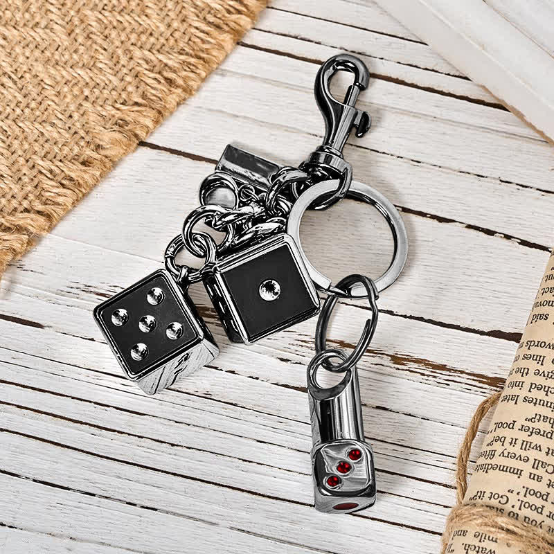 Playful Mini Dice Refillable Pocket Lighter Keychain - Image 8