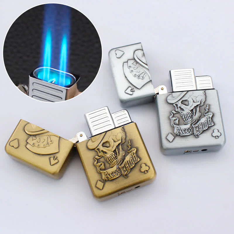 Poker Card Skull & Aces Refillable Butane Lighter - Image 5