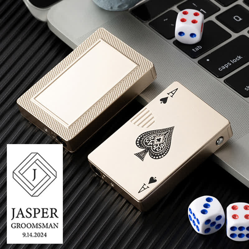 Poker Cards Personalized Custom Back Refillable Butane Lighter - Image 19