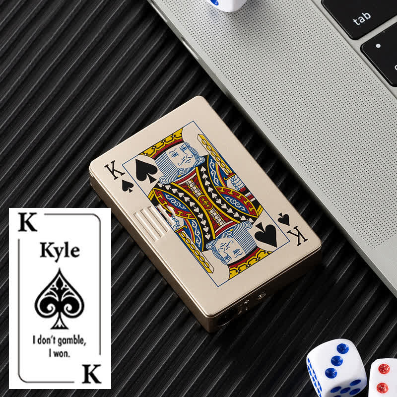 Poker Cards Personalized Custom Back Refillable Butane Lighter - Image 29