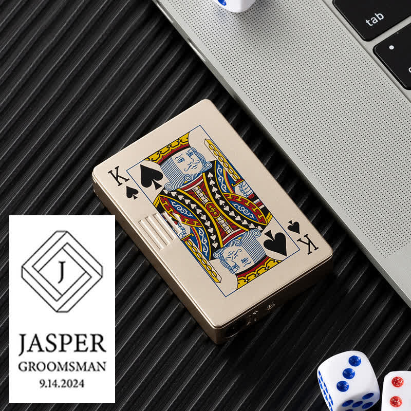 Poker Cards Personalized Custom Back Refillable Butane Lighter - Image 31