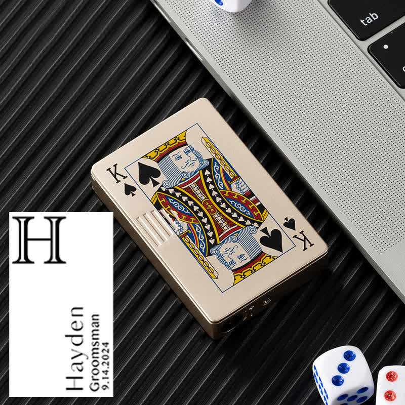Poker Cards Personalized Custom Back Refillable Butane Lighter - Image 32