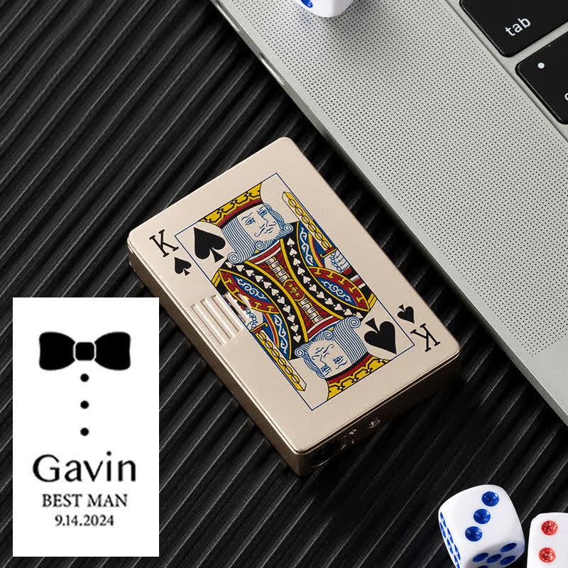 Poker Cards Personalized Custom Back Refillable Butane Lighter - Image 33