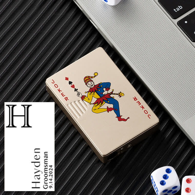 Poker Cards Personalized Custom Back Refillable Butane Lighter - Image 43