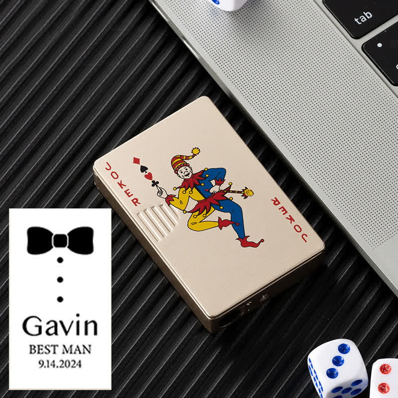 Poker Cards Personalized Custom Back Refillable Butane Lighter - Image 44