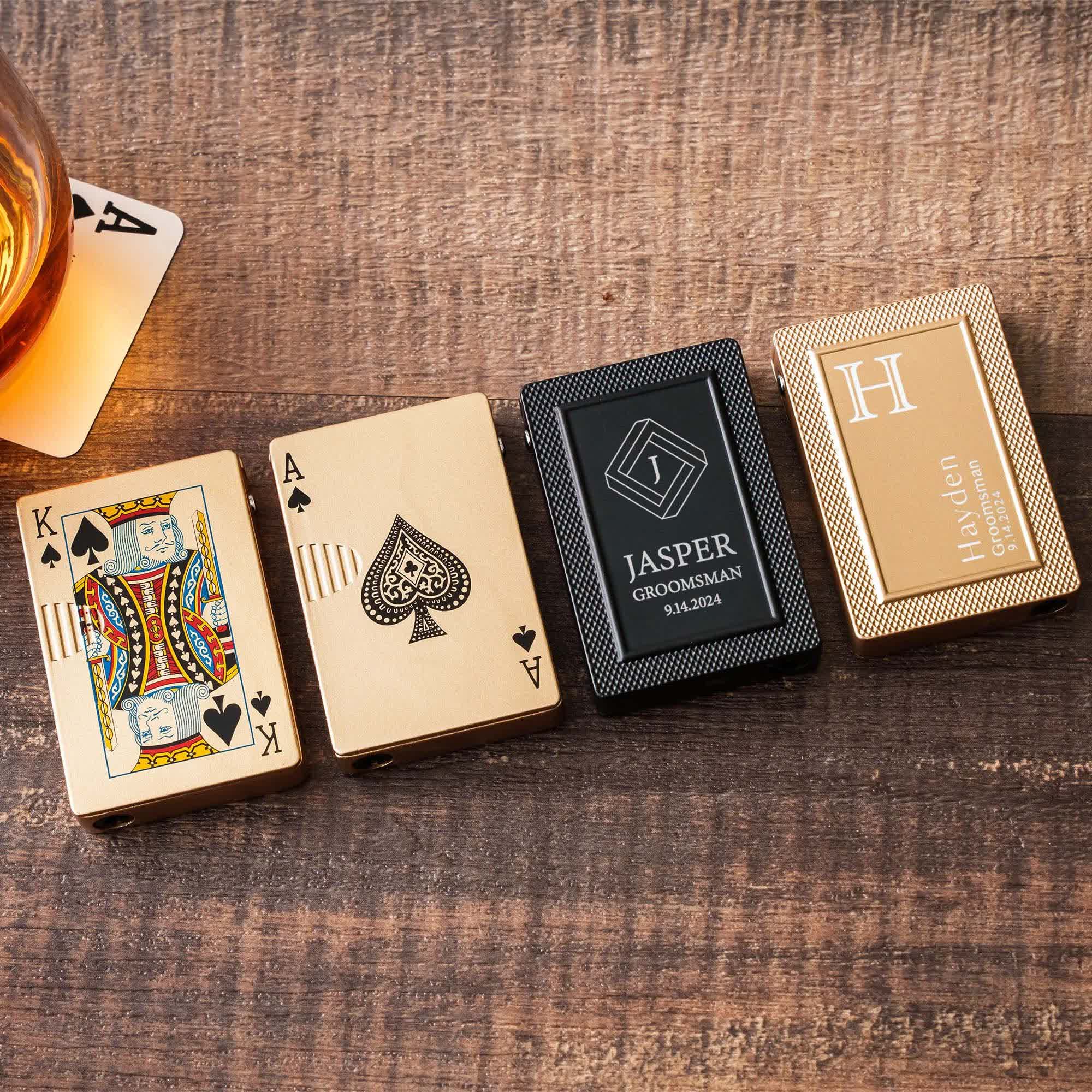 Poker Cards Personalized Custom Back Refillable Butane Lighter - Image 5