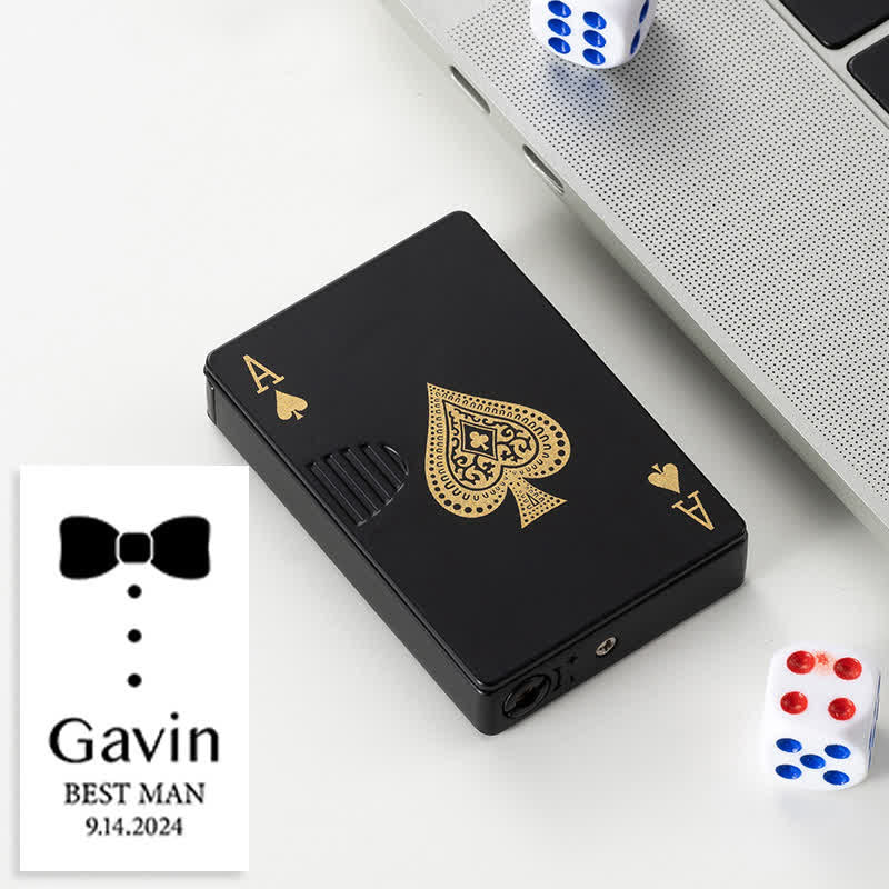 Poker Cards Personalized Custom Back Refillable Butane Lighter - Image 54