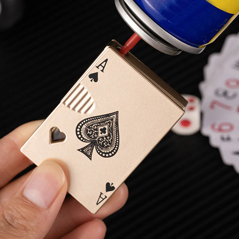 Poker Luminous Visible Air Tank Refillable Butane Lighter - Image 10