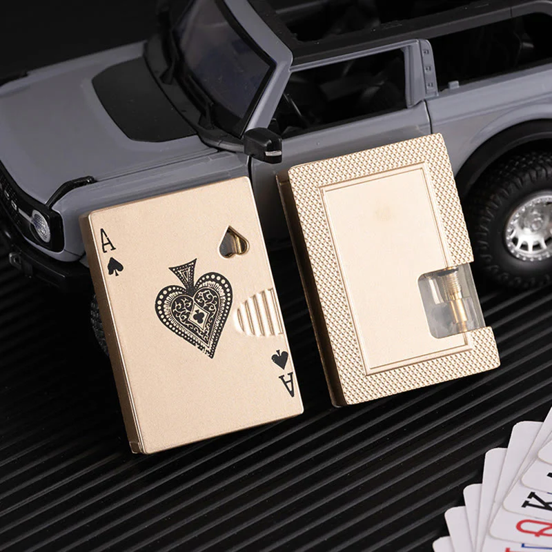 Poker Luminous Visible Air Tank Refillable Butane Lighter - Image 8