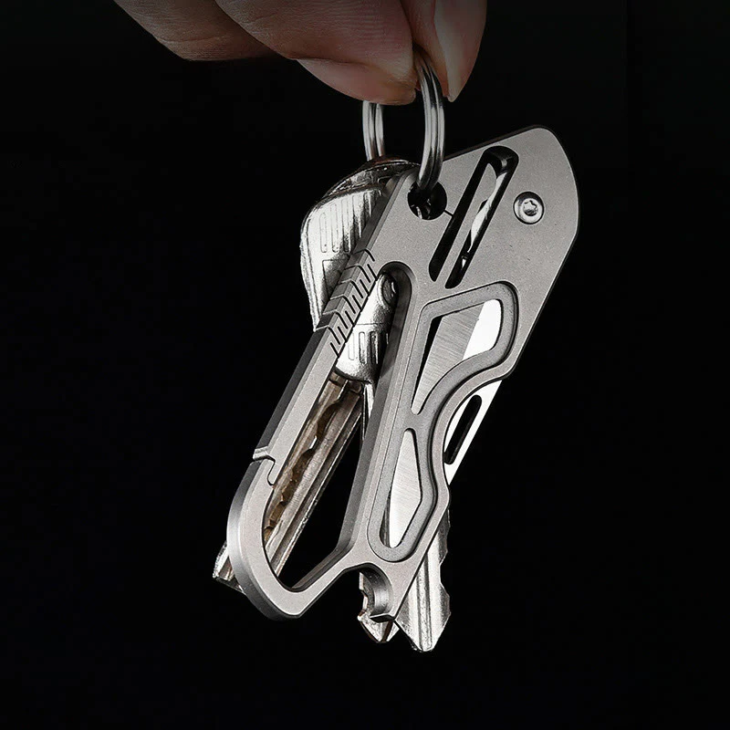 Portable Outdoor EDC-Tool Folding Knife Keychain - Image 2
