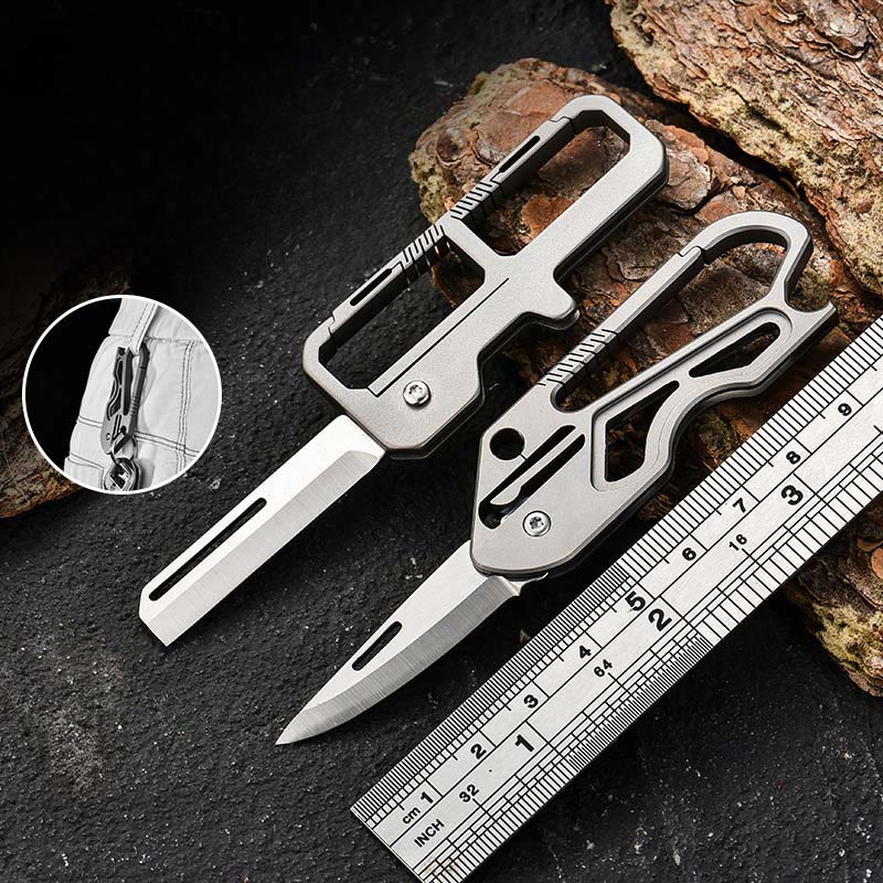 Portable Outdoor EDC-Tool Folding Knife Keychain - Image 4