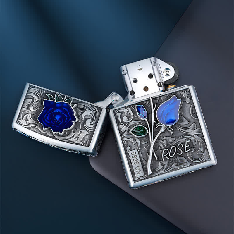 Portable Rose Flowers Refillable Kerosene Lighter - Image 11
