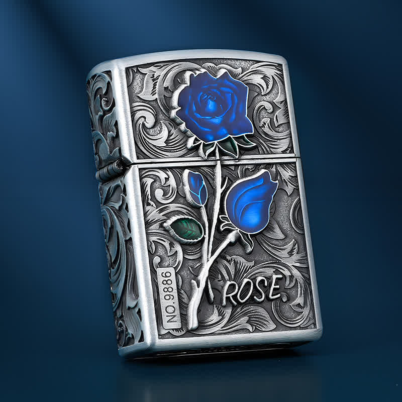 Portable Rose Flowers Refillable Kerosene Lighter - Image 9